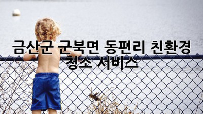 금산군 군북면 동편리 친환경 청소 서비스